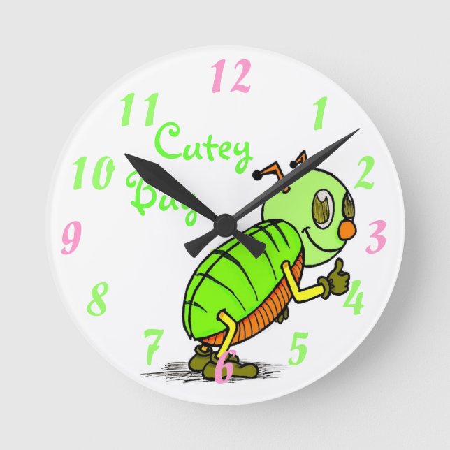 Horloge mignonne du mur de bogues (Recto)