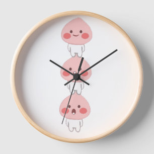 Horloge Mignons triplés apeach