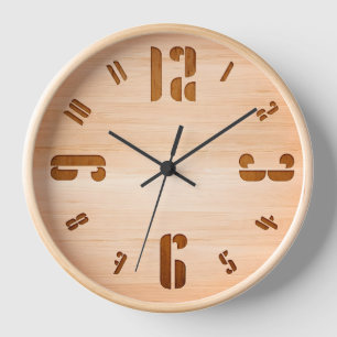 Horloge minimaliste en bois naturel, unique