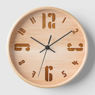 Horloge minimaliste en bois naturel, unique