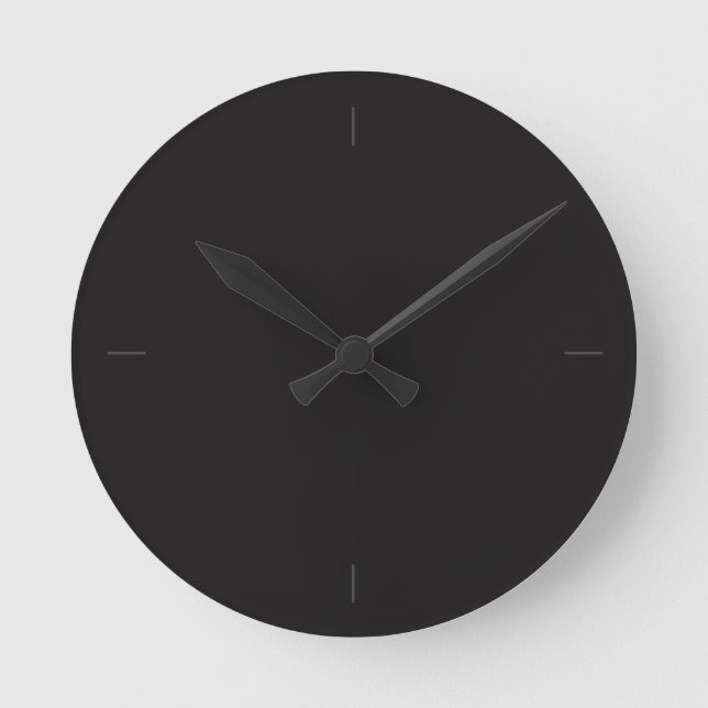 Horloge minimaliste noire (Recto)