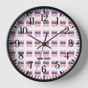 HORLOGE MODELE DE TEXTE D'IMAGE BLANC SIMPLE ÉDITABLE MODE