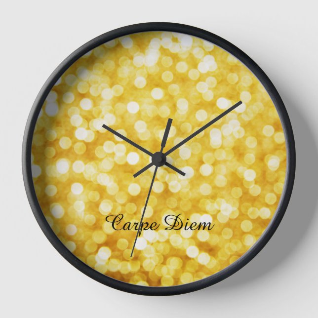 Horloge Modern Gold Bokeh (Recto)