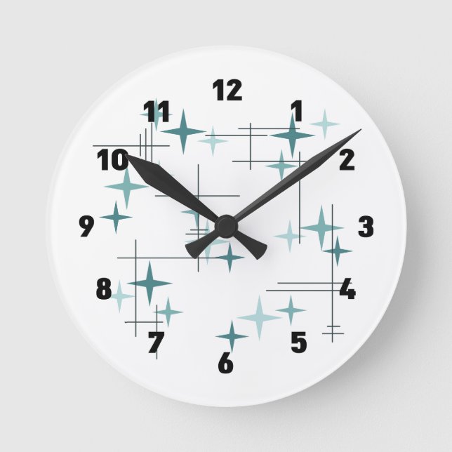 Horloge moderne 2 d'étoiles de la moitié du siècle (Recto)