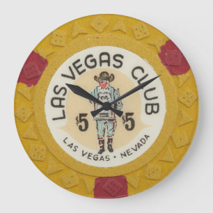 Horloge moderne d'Acryllic de jeton de poker