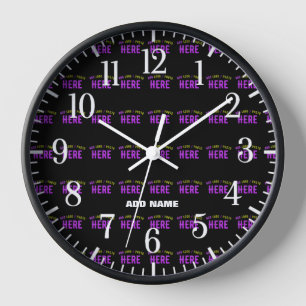 HORLOGE MODERNE ET MODERNE PERSONNALISABLE NOIR VÉRIFIÉ