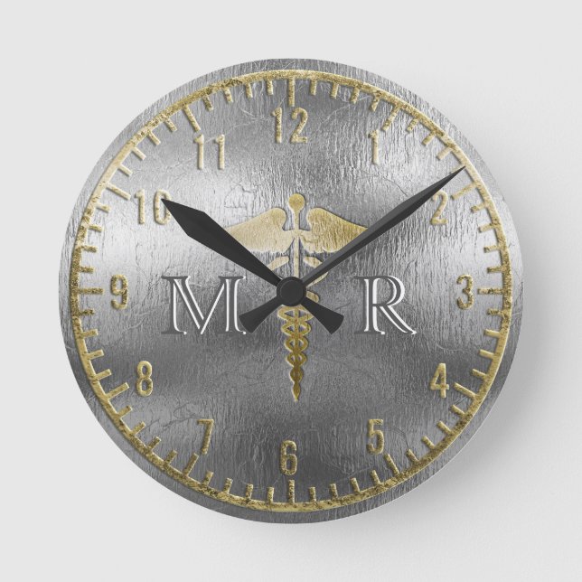 Horloge Monogramme Docteur en Argent (Recto)