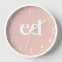 Monogramme rose minimaliste pour fille