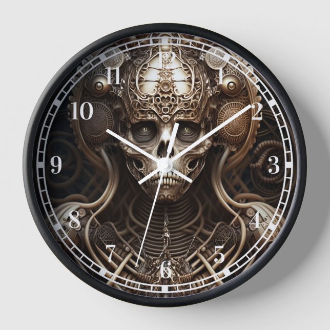Horloge Monstre crâne Squelette Horreur (Recto)