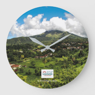 Horloge Montagne Pelée de Martinique Große Wanduhr