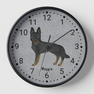Horloge Montre numérotée Chien mignon Berger Allemand Bi-N