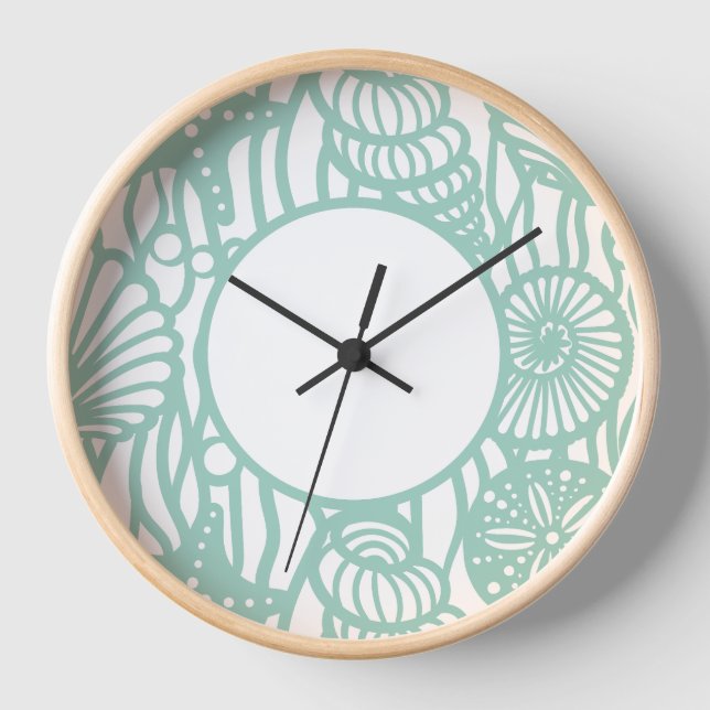 Horloge Motif Aqua Seashell (Recto)