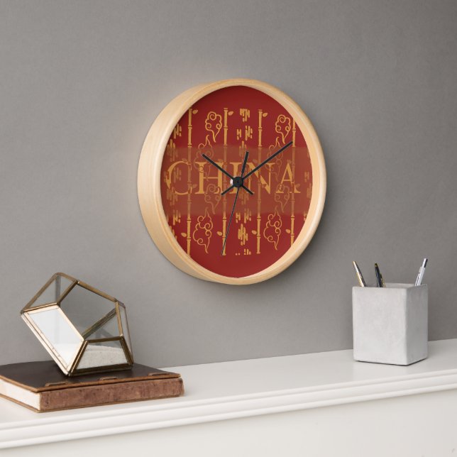 Horloge Motif chinoise (Bureau)