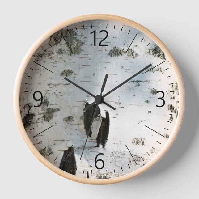 Horloge Motif d'écorce de bouleau (Recto)