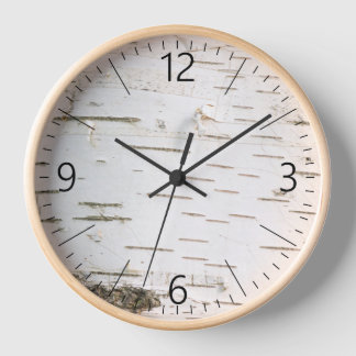 Horloge Motif d'écorce de bouleau