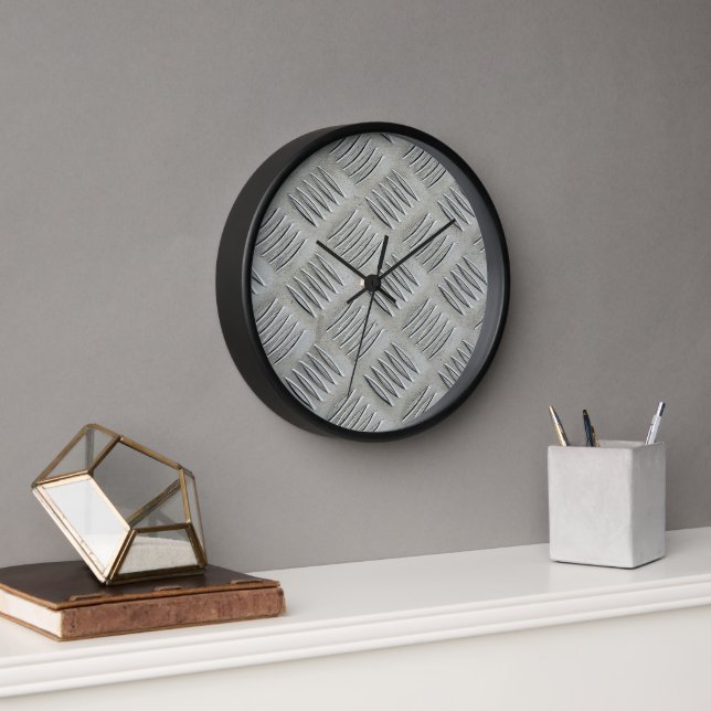 Horloge Motif diamant en aluminium (Bureau)
