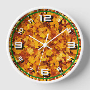 Horloge Motif feuille d'érable-25877