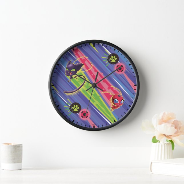 Horloge Motif Miraculaire Kwamis Tikki & Plagg (Maison)
