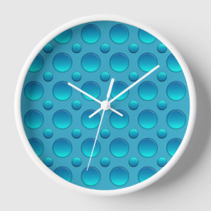 Horloge motif pois bleu