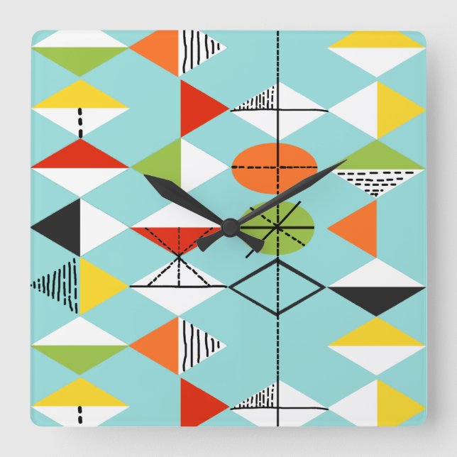 Horloge Motif Retro Harlequin (Recto)