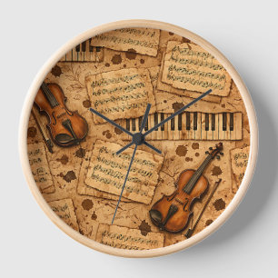 Horloge Motifs esthétiques de l'Académie Sombre Vintage