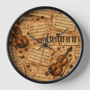 Horloge Motifs esthétiques de l'Académie Sombre Vintage