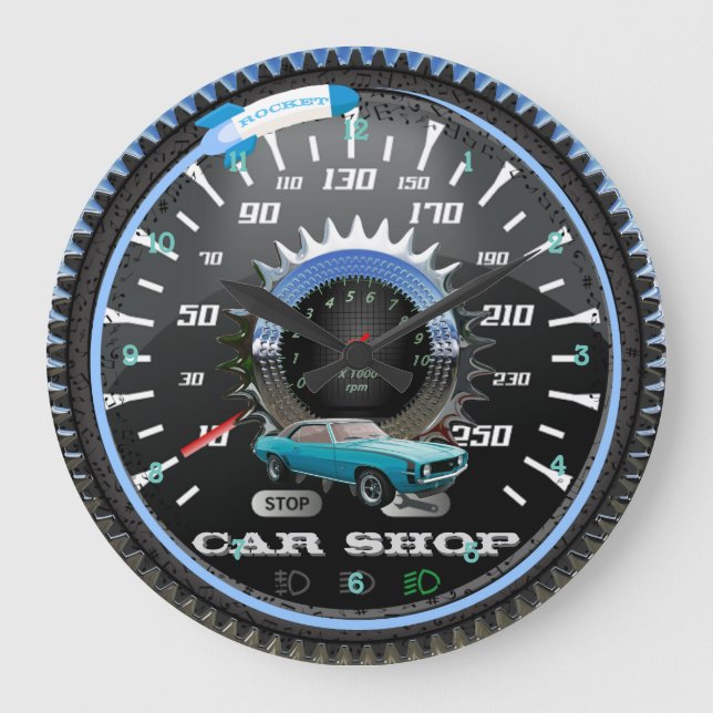 Horloge multi-engrenages de la Rocket Car Shop (Recto)