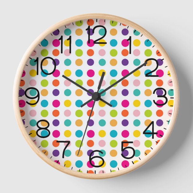 Horloge Multicolore dots (Recto)