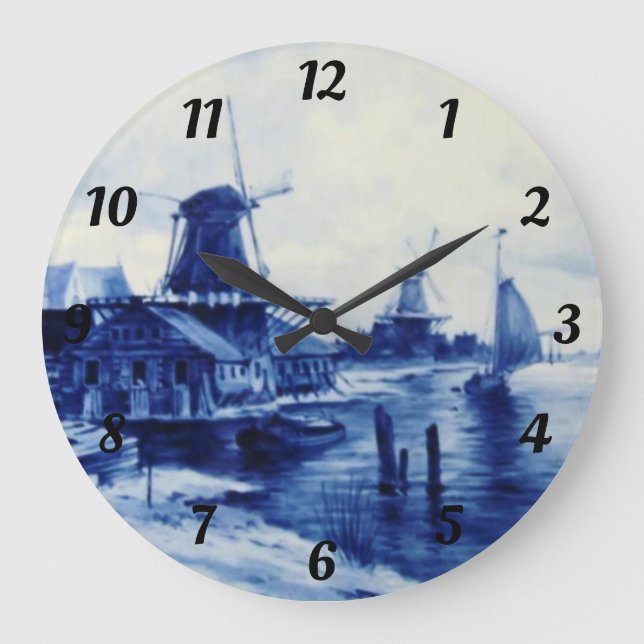 Horloge Mur Acrylique De Style Delft (Recto)
