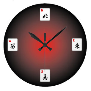 Horloge Mur Mah Jongg
