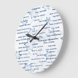 Horloge Mur Mots yiddish Thème juif