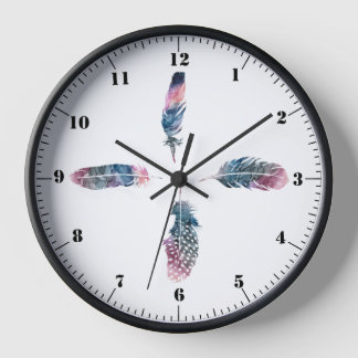 Horloge Mur "plumes"