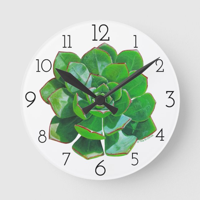 Horloge mural Succulente Rosette (Recto)
