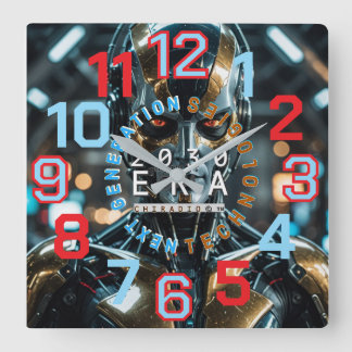 Horloge murale 2030 Robot IA ChiRadioLLC™