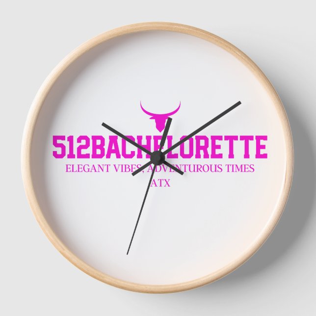 Horloge murale 512Bachelorette | Fête de mariage (Recto)