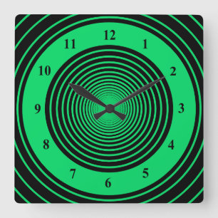 Horloge murale à cercles de couleurs personnalisée
