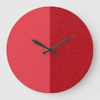 Horloge murale à double finition rouge tomate frac