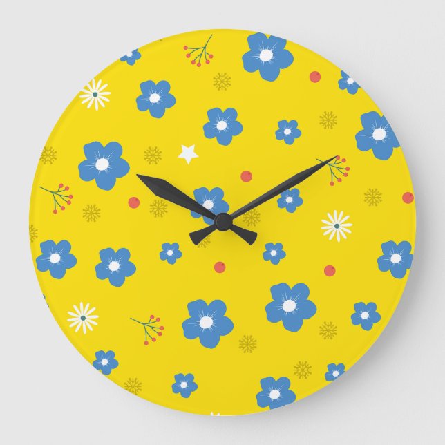 horloge murale à motifs floraux pour la chambre en (Recto)