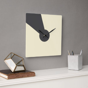 Horloge murale à trou de serrure en charbon de boi