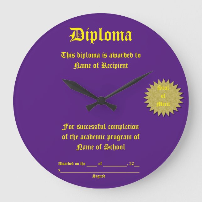 Horloge murale acrylique (Recto)