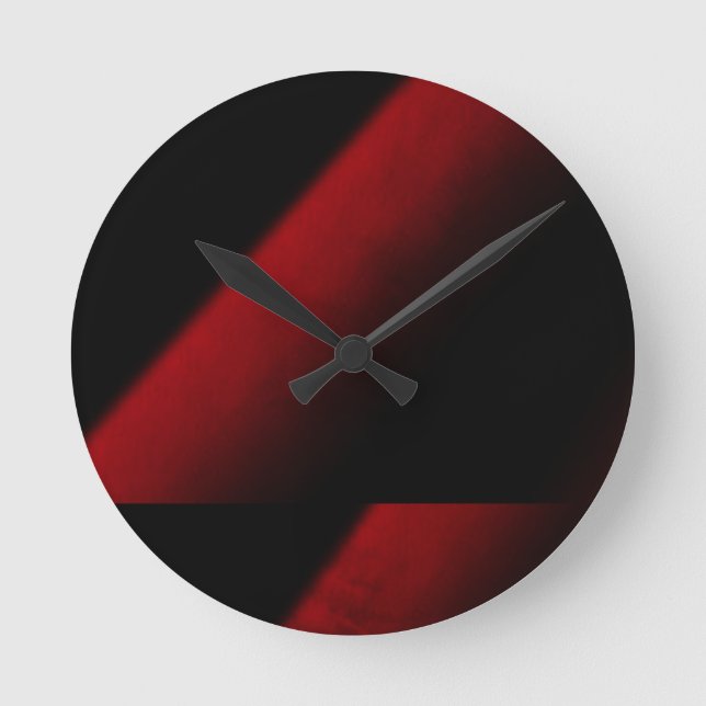 Horloge murale acrylique abstraite de rouge et de (Recto)