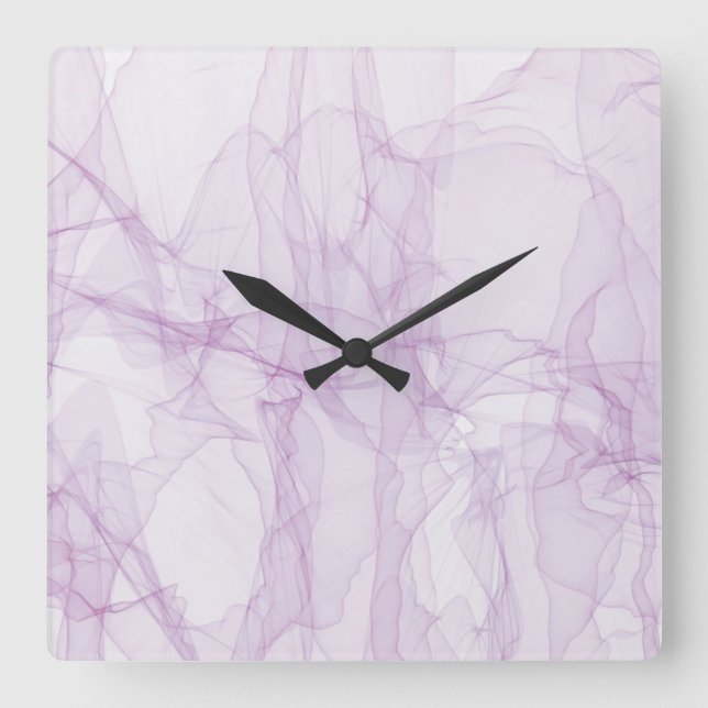 Horloge murale acrylique Carré Abstraite de 10,75  (Recto)