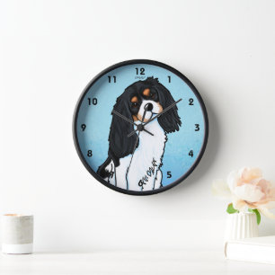 Horloge murale acrylique Cavalier King Charles