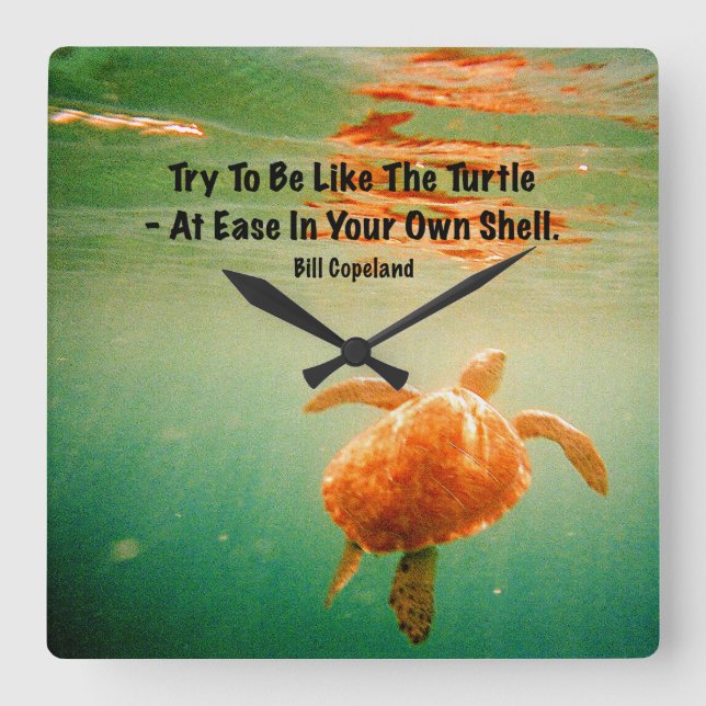 Horloge murale acrylique de la tortue de mer (Recto)