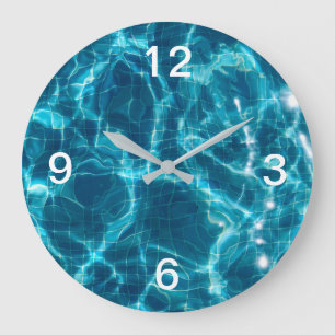 Horloge murale acrylique de l'eau de la piscine