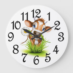 Horloge murale acrylique de vache country