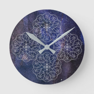 Horloge murale acrylique du quatuor cosmique