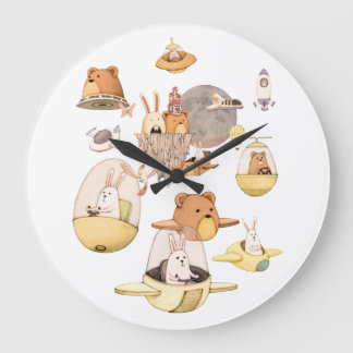 Horloge murale acrylique du voyage spatial