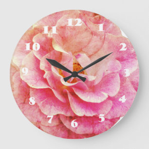 Horloge murale acrylique en fleur