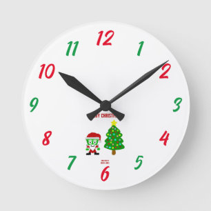 Horloge murale acrylique FrankenFromage de Noël